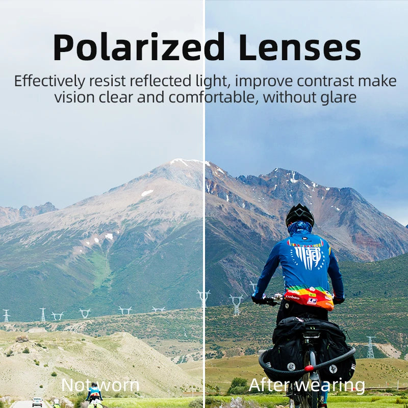 ROCKBROS Cycling Glasses UV400 Polarized Unisex Sports Eyewear SP179