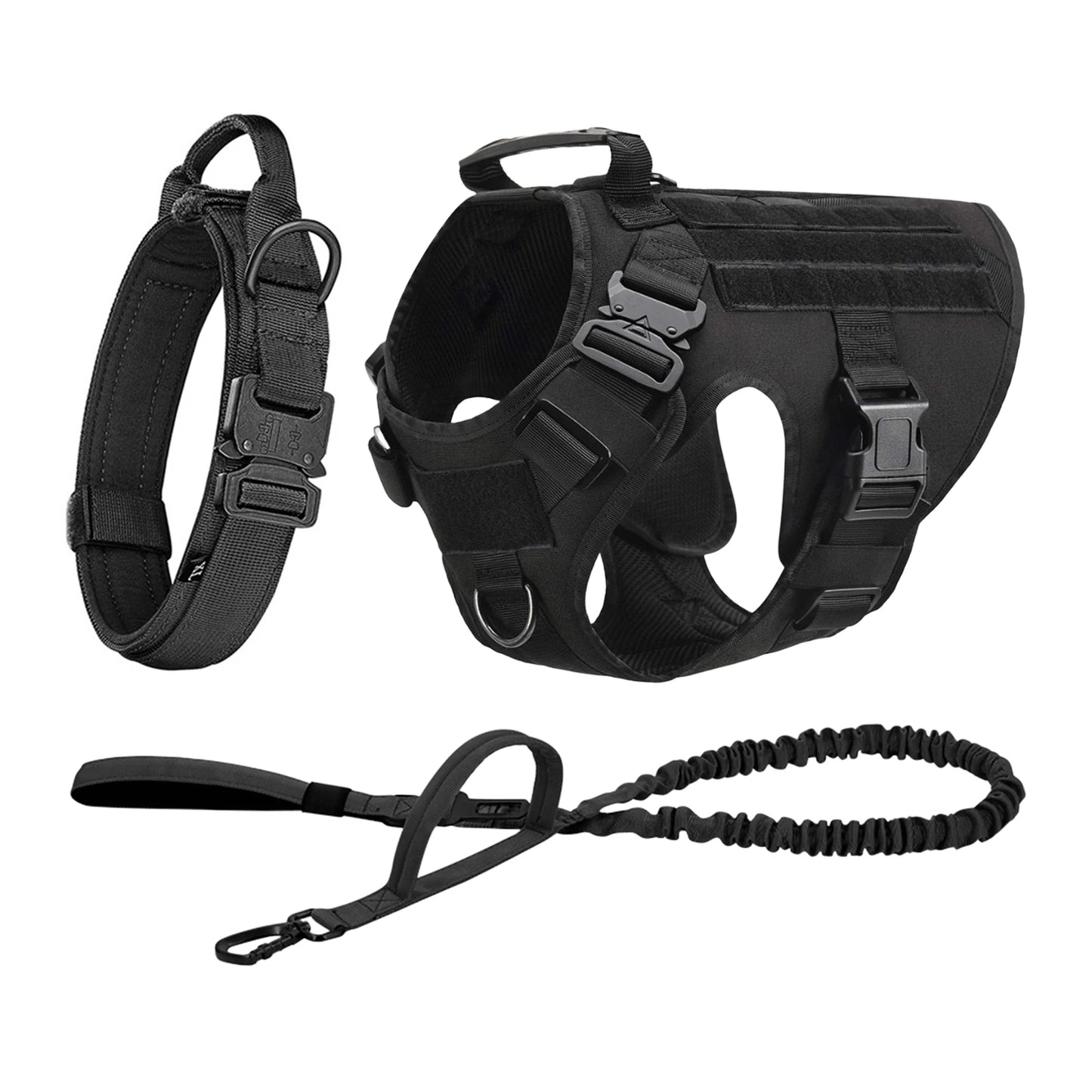 Tactical Dog Harness Vest With Molle Pouches For Training