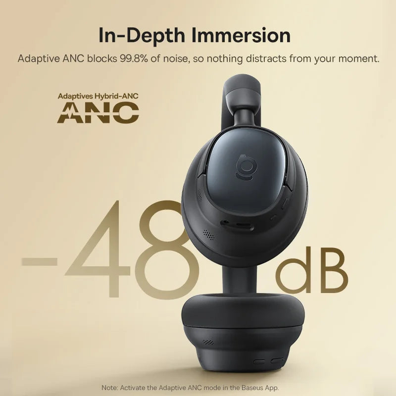 Baseus Bowie MH1 ANC Wireless Headphones With LDAC HiRes Audio