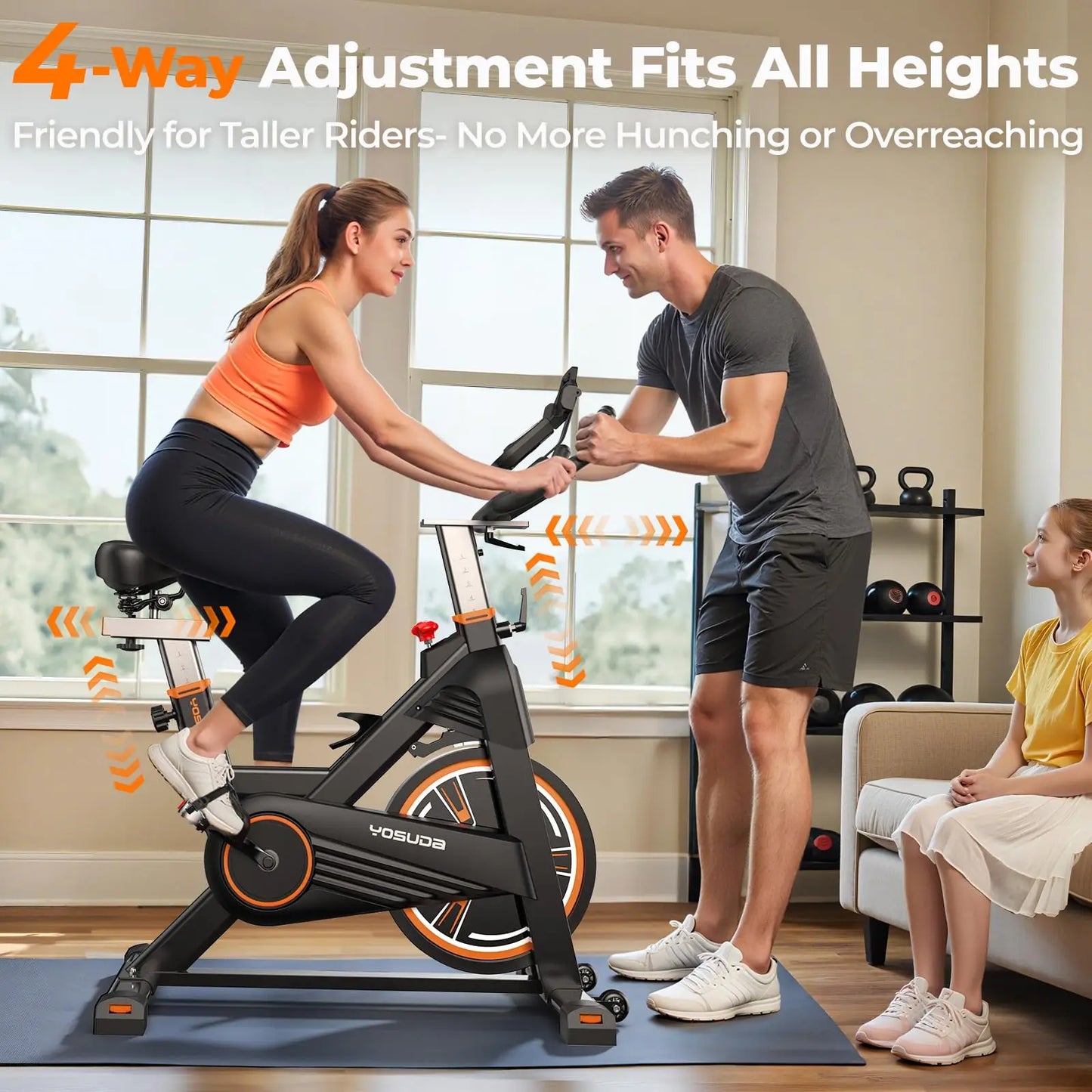 YOSUDA Pro Magnetic Exercise Bike With Comfortable Seat Cushion