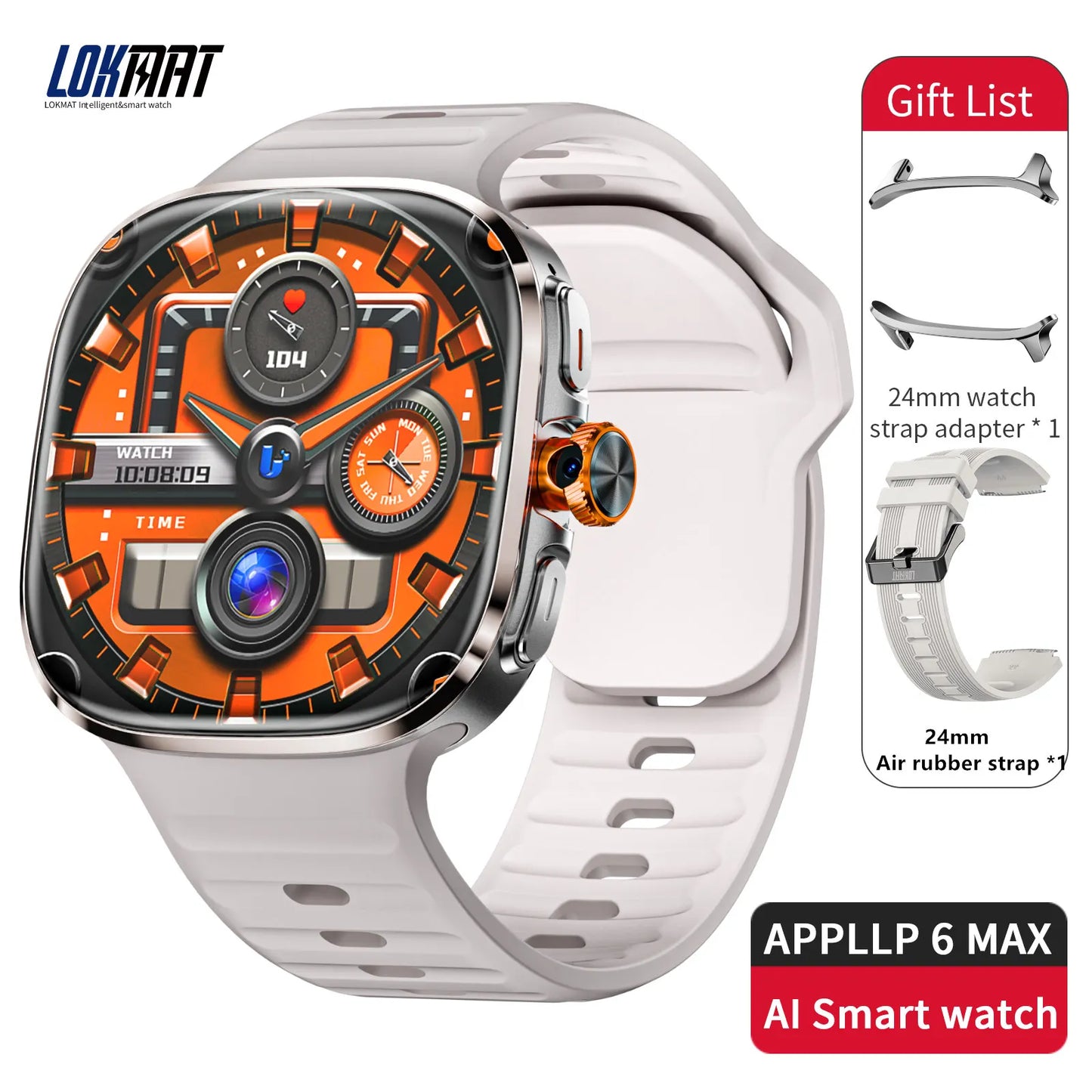 LOKMAT APPLLP 6 MAX Android Smart Watch With AMOLED Display