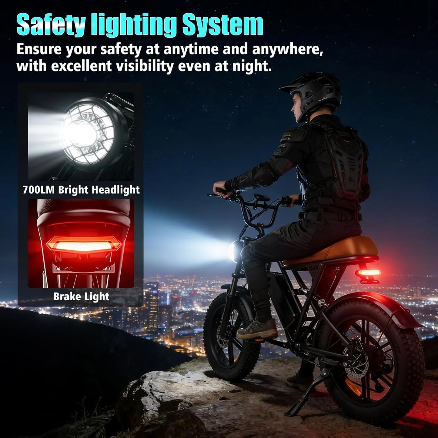 OBX Fat Tire Electric Bike 1500W Peak Motor All Terrain Ebike
