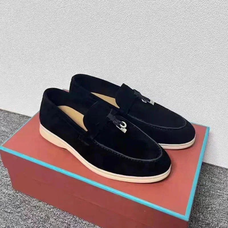 Men's Soft Genuine Leather Slip On Casual Shoes For Summer