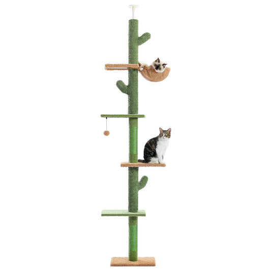 PAWZ Road Cat Tree 5-Tier Floor To Ceiling Tower Hammock