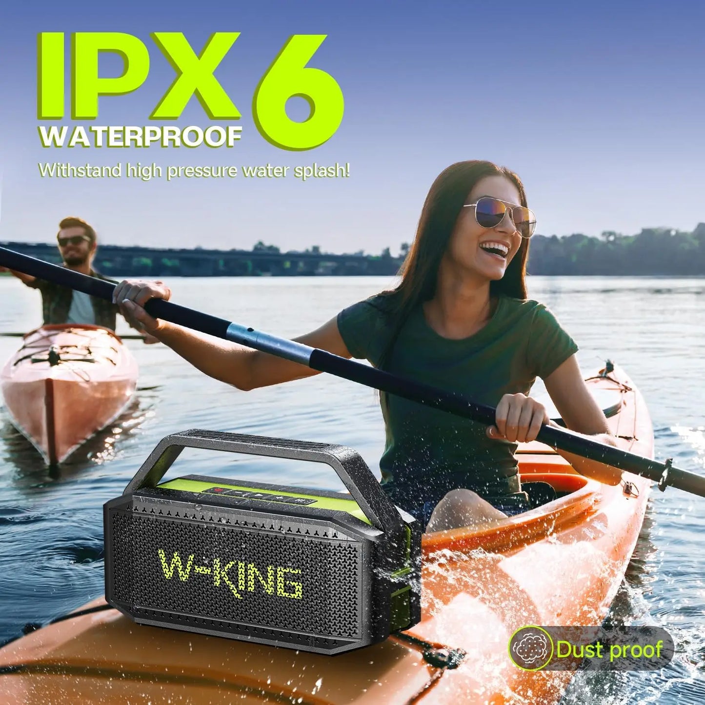 W-King D9-1 Bluetooth Speaker 100W Peak IPX6 Portable