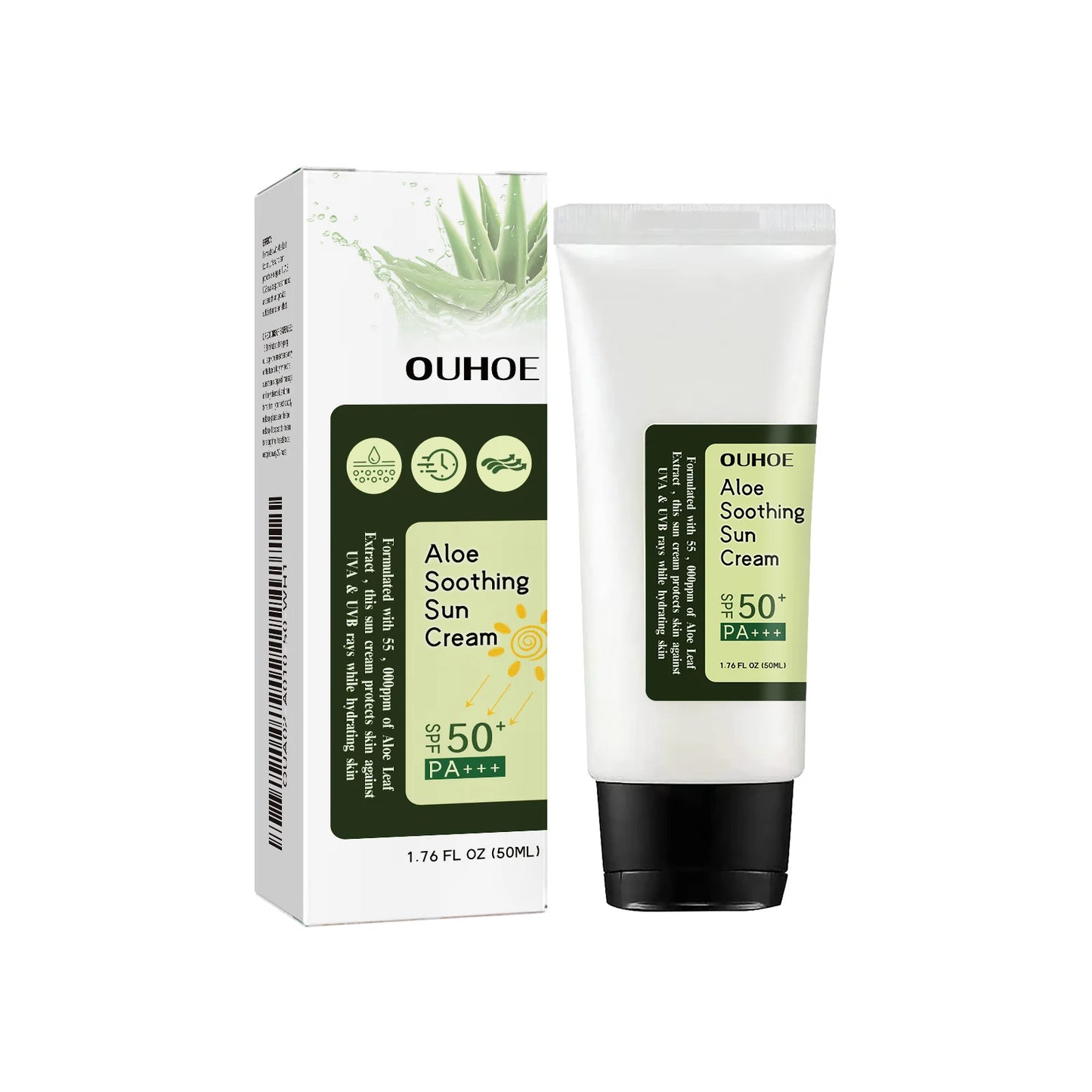 Ouhoe Aloe Vera Sunscreen SPF 50 Hydrating Protective Cream
