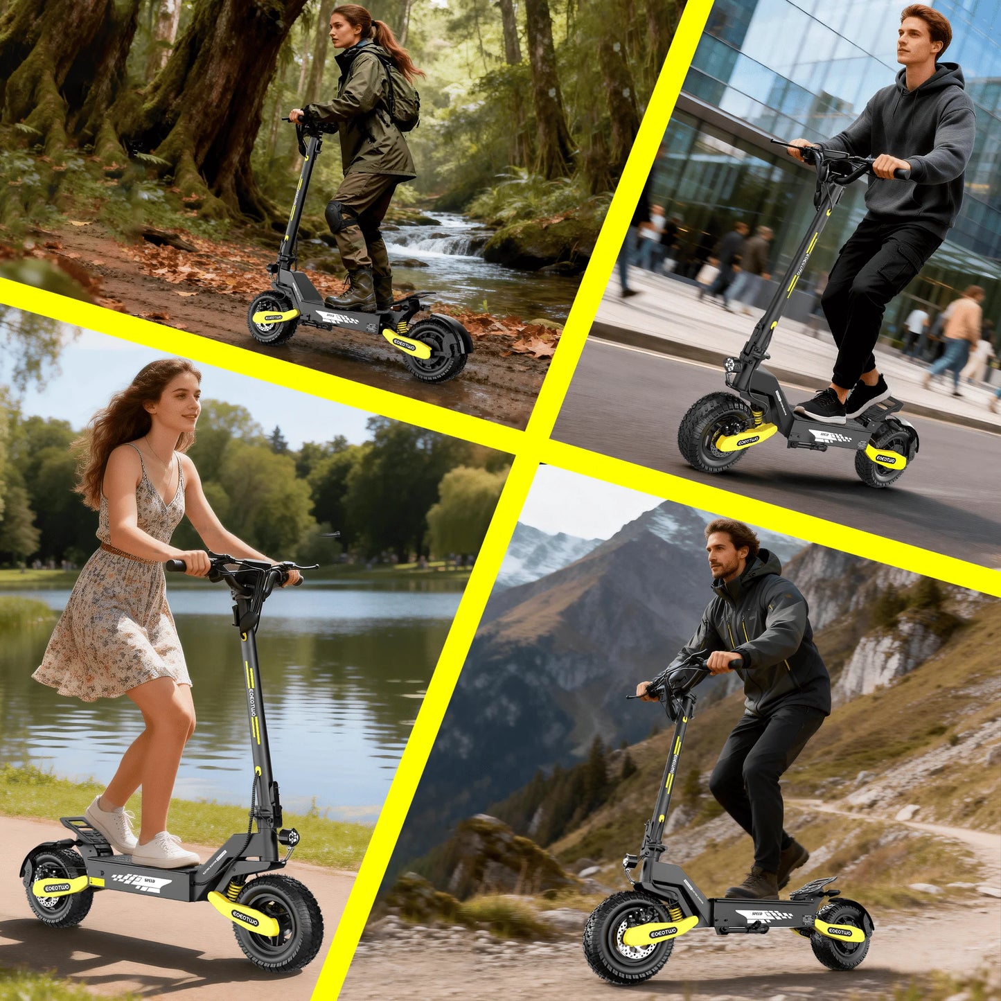 EOEOTWO 1200W Off Road Electric Scooter For Adults