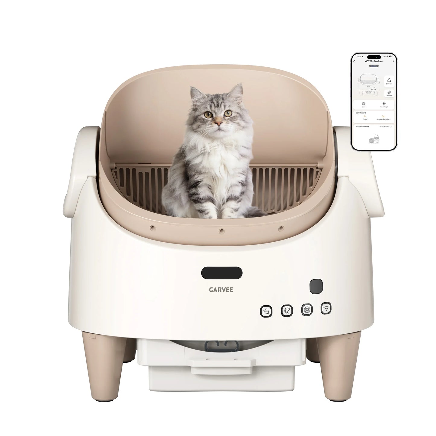 HiMISS Self Cleaning Smart Litter Box APP Controlled Odor Free