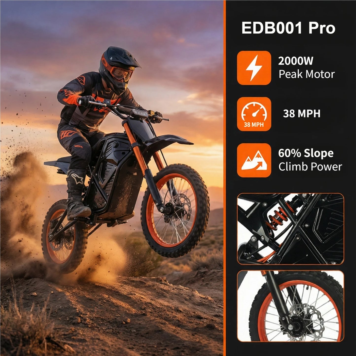 Ijoy 2000W Electric Dirt Bike Off Road Ebike Battery