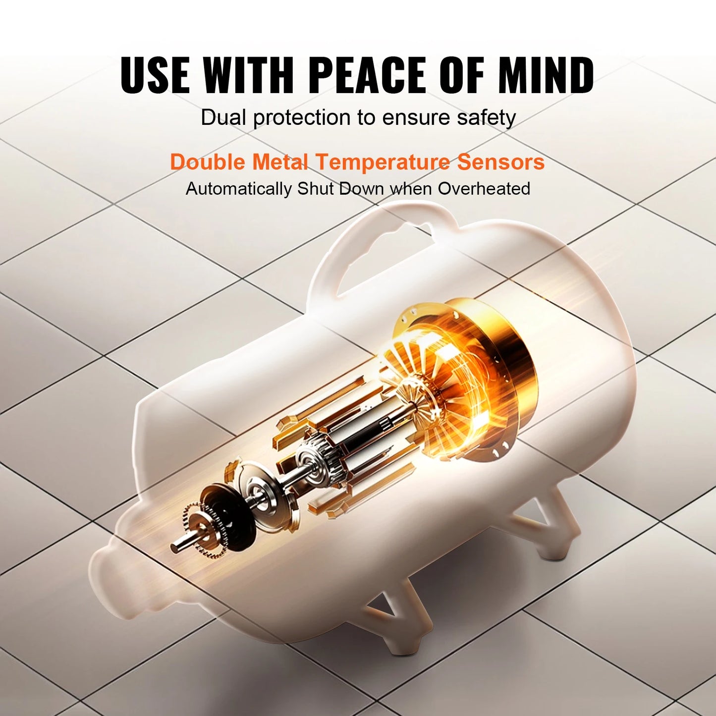 SucceBuy 2000W Dog Blow Dryer With Adjustable Speed And 4 Nozzles