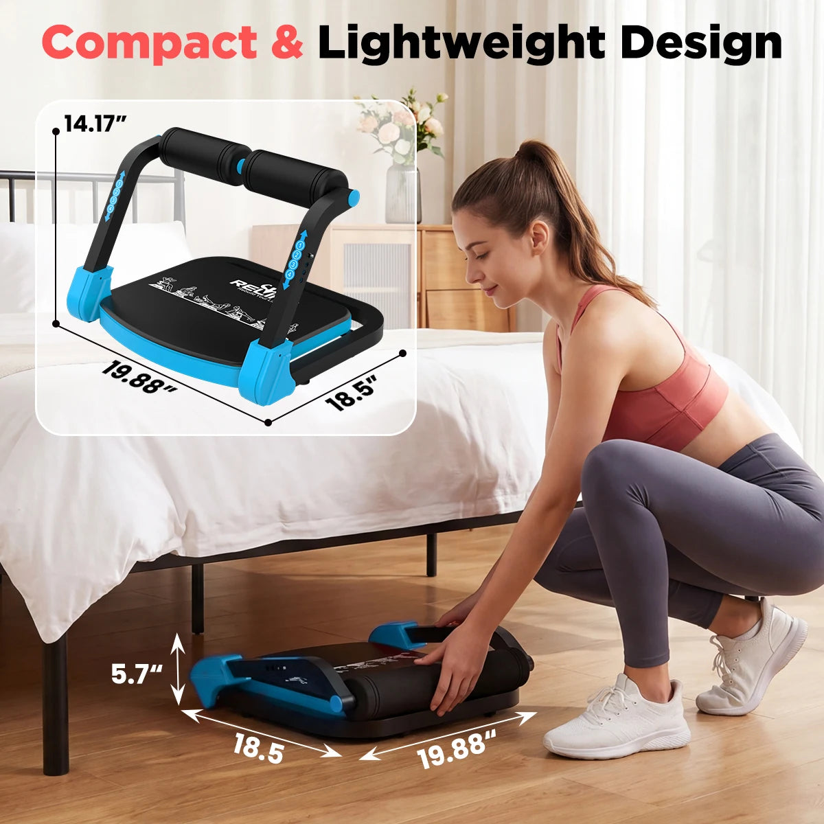 Relife Adjustable Sit Up Machine for Home Gym and Fitness