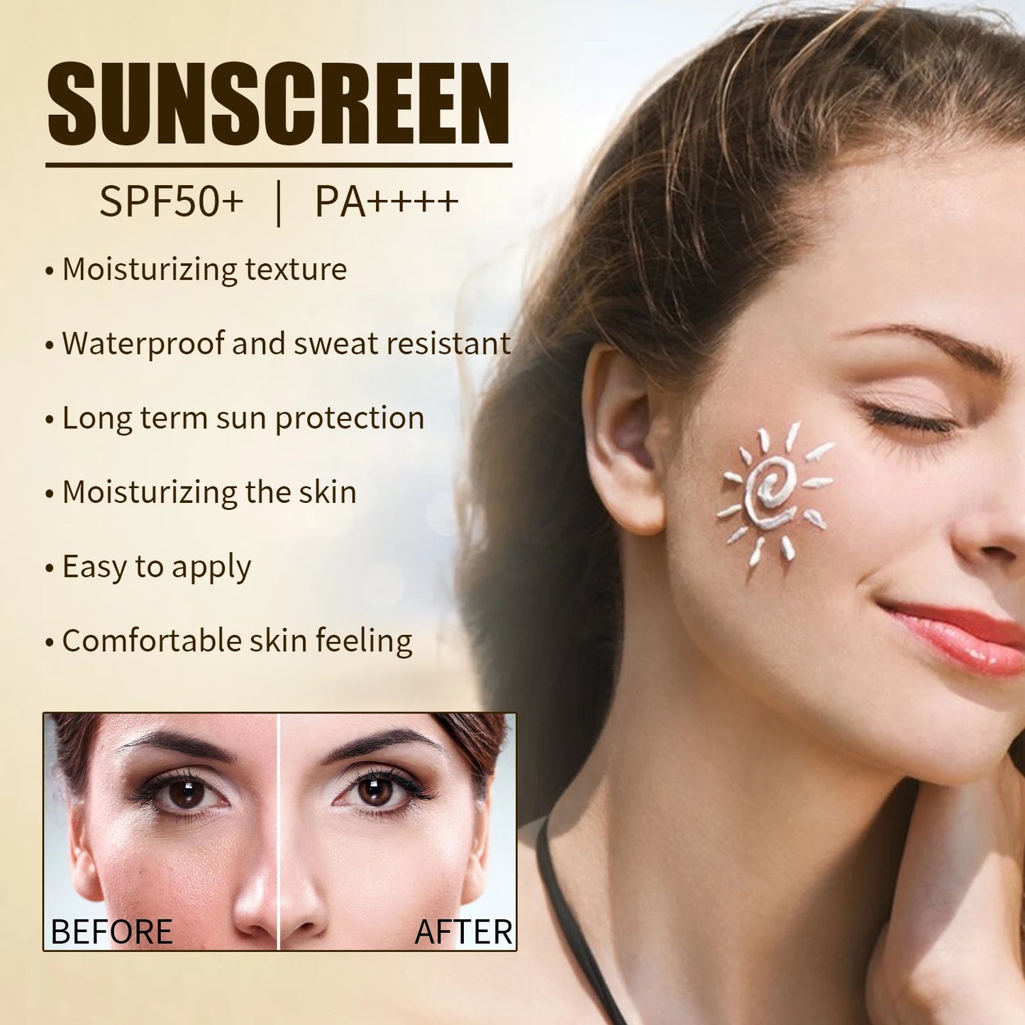 Ouhoe SPF 50 Rice Probiotic Sunscreen Cream Brightening Moisturizer