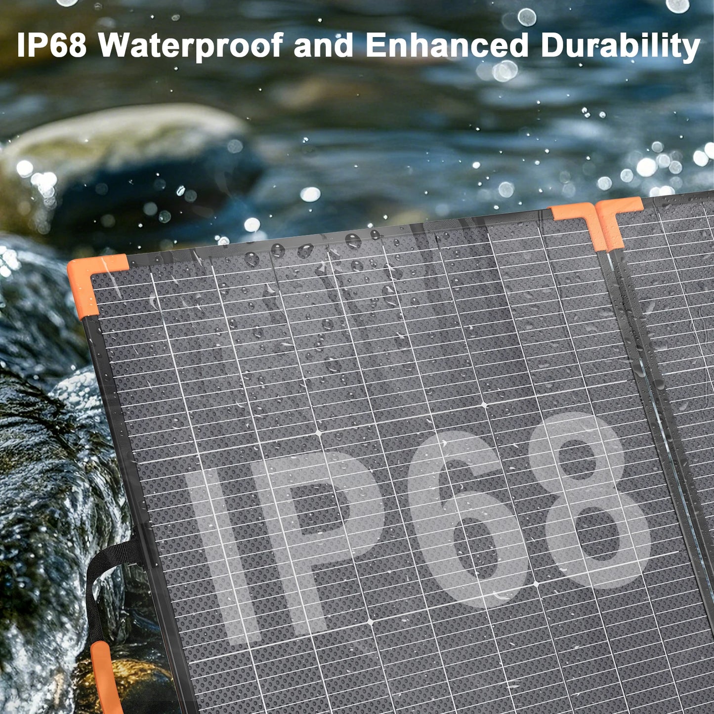 MHPOWOS Foldable Bifacial Solar Charger 200W IP68 For Camping