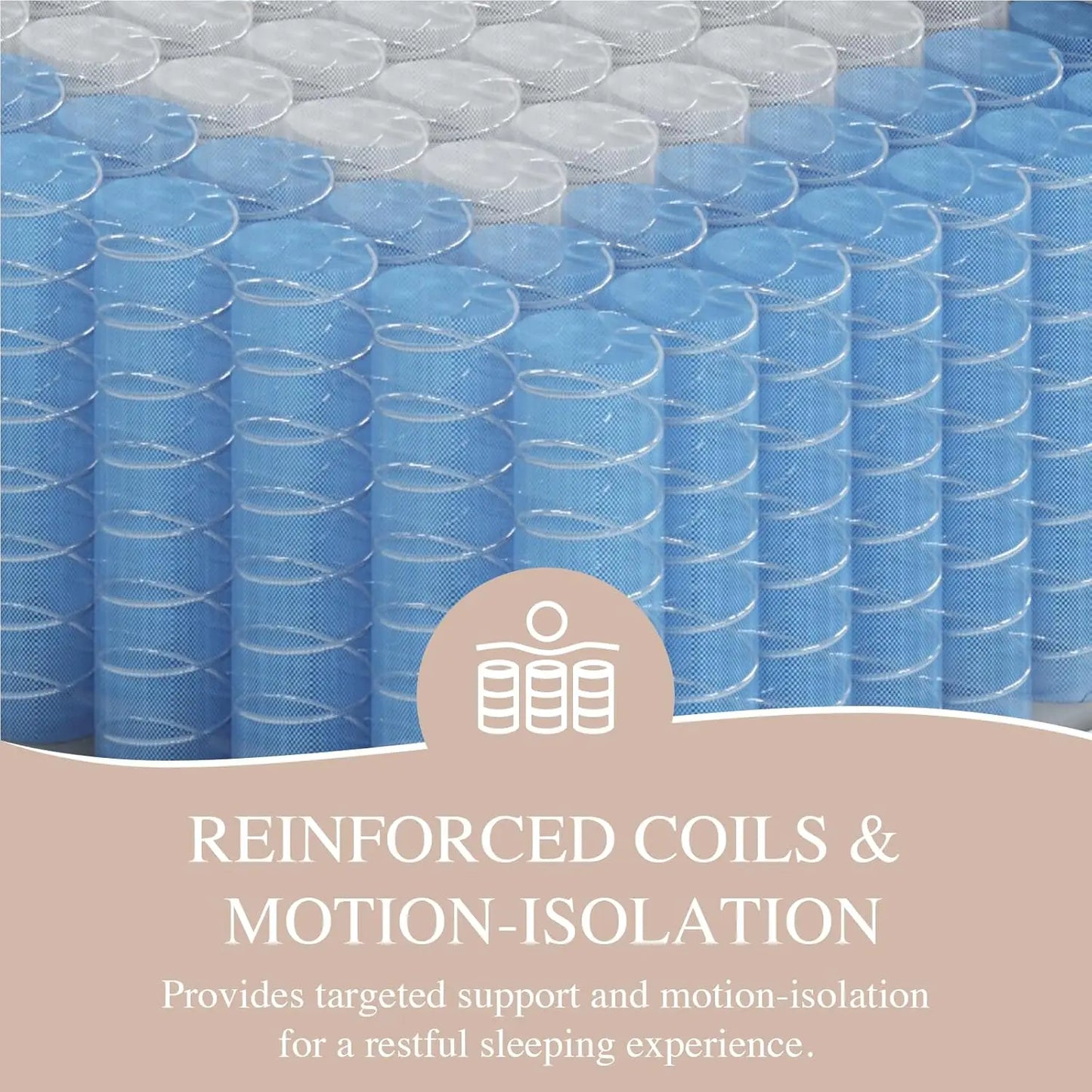 Cooling Hybrid Firm Mattress in a Box With Lumbar Support