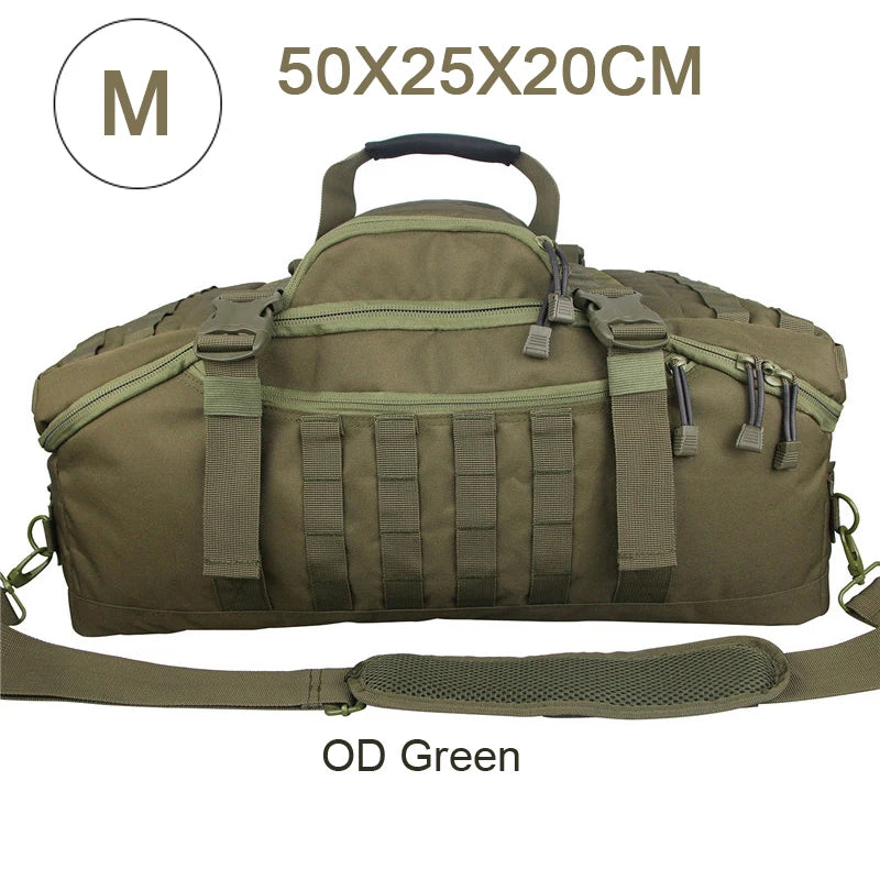 LQARMY 3 Way Duffle Bag Travel Backpack Crossbody Handbag