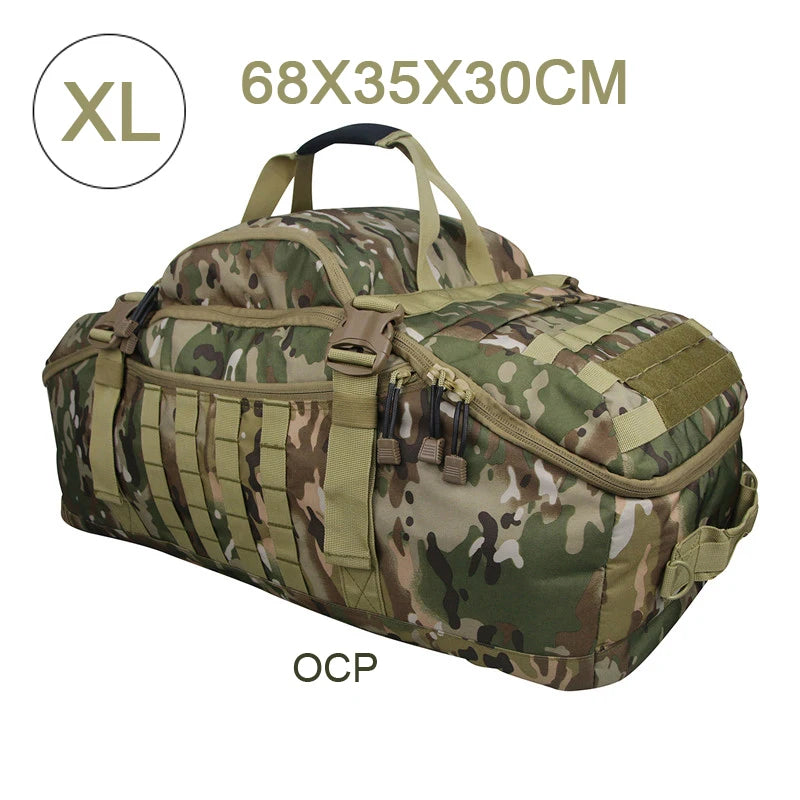 LQARMY 3 Way Duffle Bag Travel Backpack Crossbody Handbag